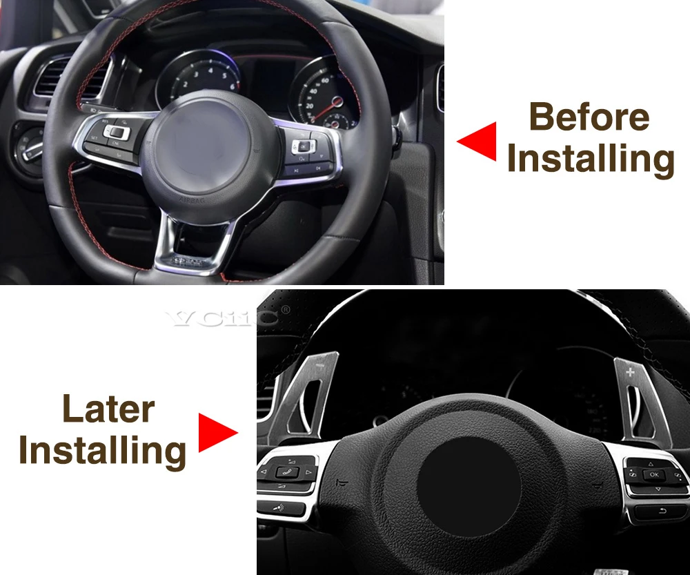 Новое металлическое весло Shift Shifter расширение для Фольксваген Гольф 7 MK7 GTI GTE GTD R