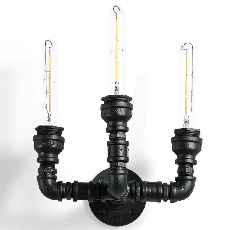 American Industrial Wind restaurant aisle wall Lamp retro bar corridor light Creative Three head loft background lamp | Лампы и