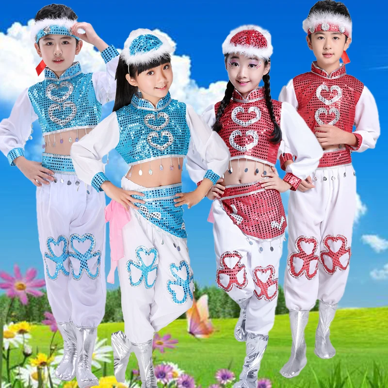 Новый стиль Xiaohe Подкова для детей монгольский Национальный костюм мальчиков и