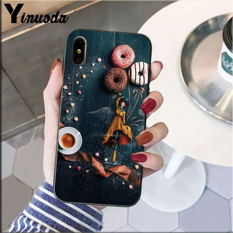 Yinuoda кофейная чашка для еды в виде сердца рисунок чехол телефона с изображением