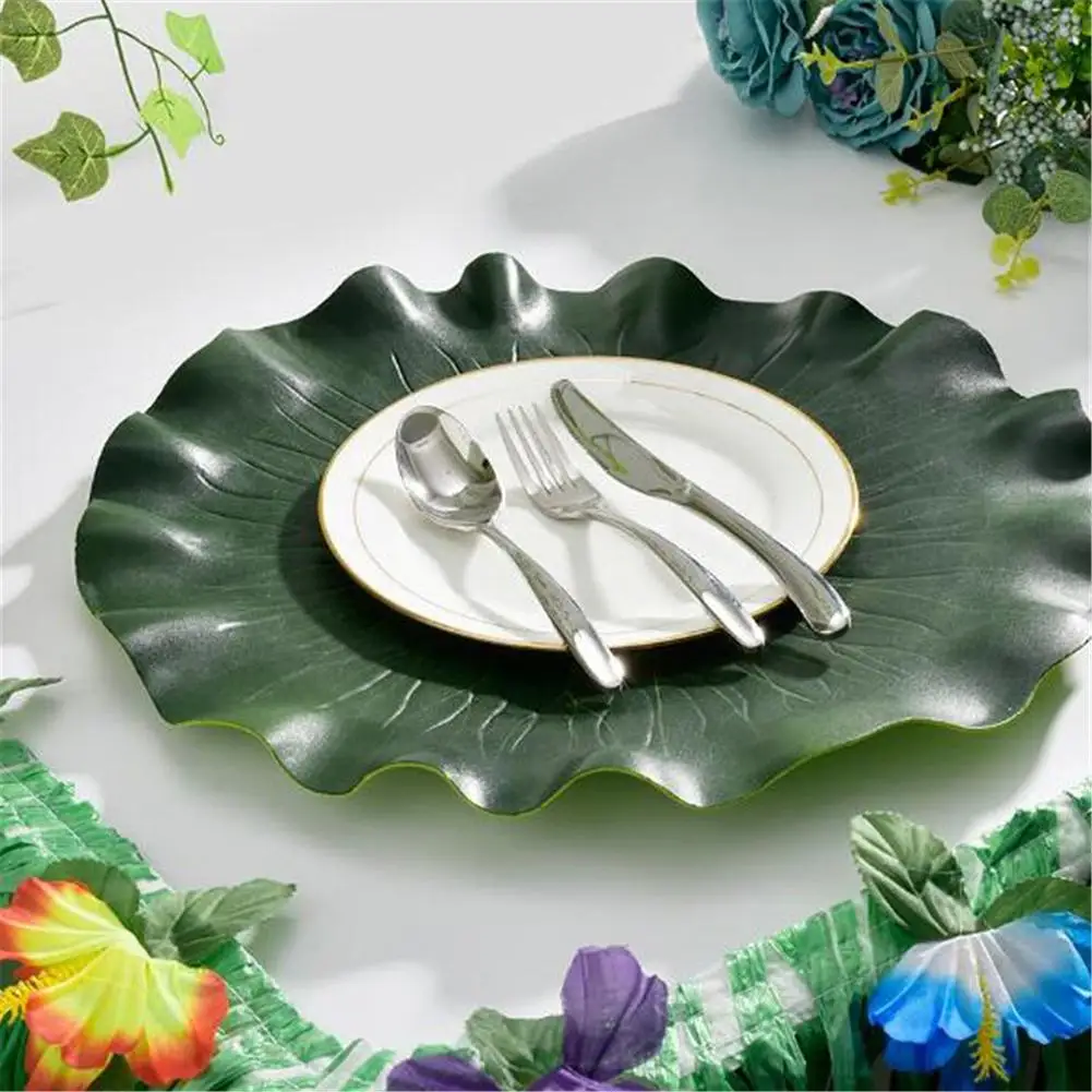 Artificial Lotus Leaf Kitchen Placemat Mat Bowl Anti-Slip Pad Props Table Decor | Дом и сад