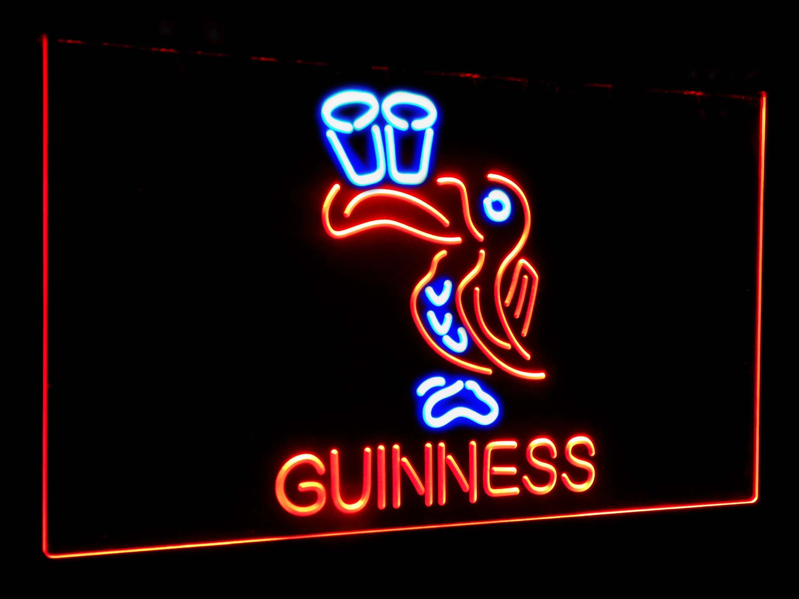 Blue and Red Прекрасный день пиво Guinness Тукан Бар Декор двойной цвет Led неоновый светильник вывески st6-a2121 - Цвет: Blue and Red