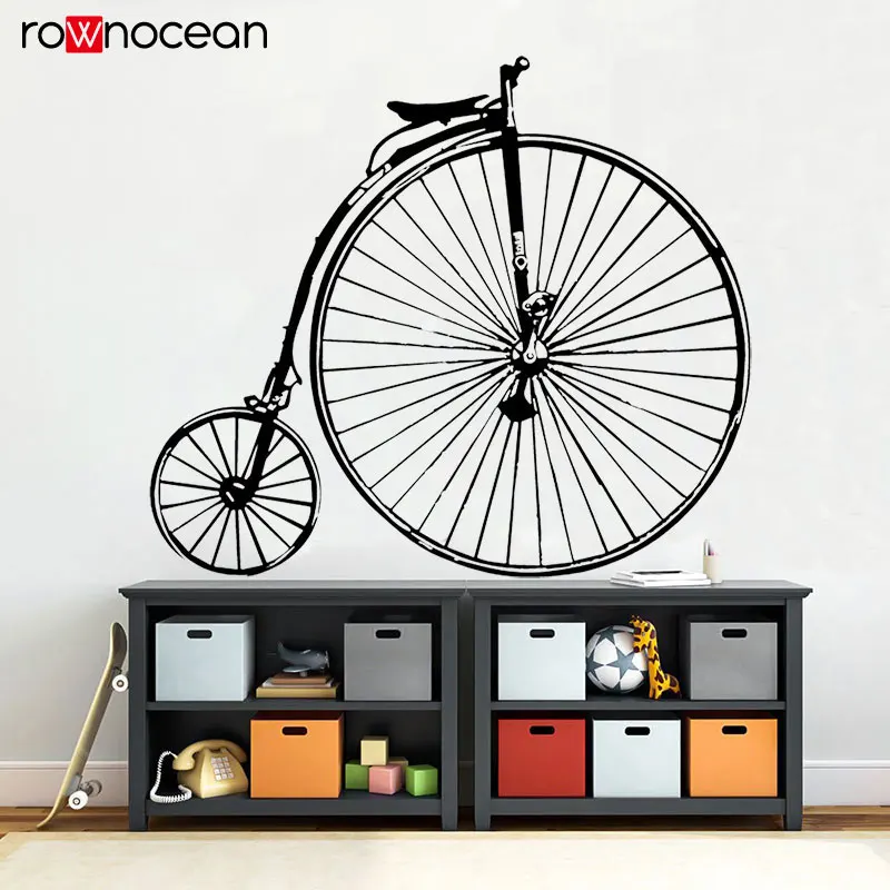 Классический домашний декор викторианская велосипедная Настенная Наклейка