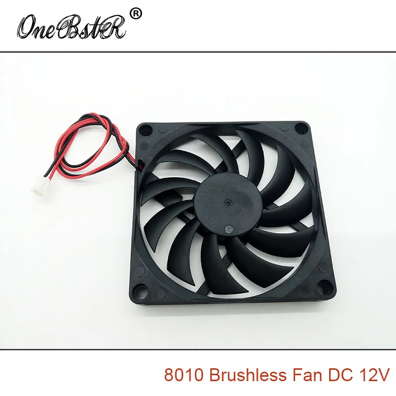 8010 DC 12V 0.15A бесщеточный вентилятор 80X80X10mm XH2.54 2Pin источник питания 80 мм 8 см