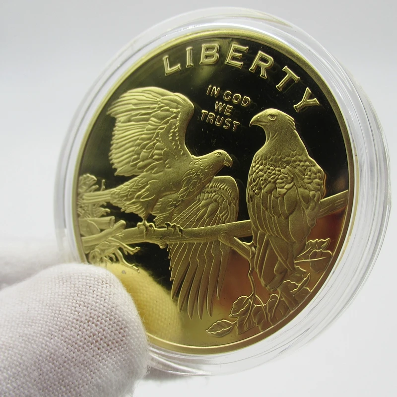 Латунь ремесло изысканный Американский орел золотые монеты коллекция монет
