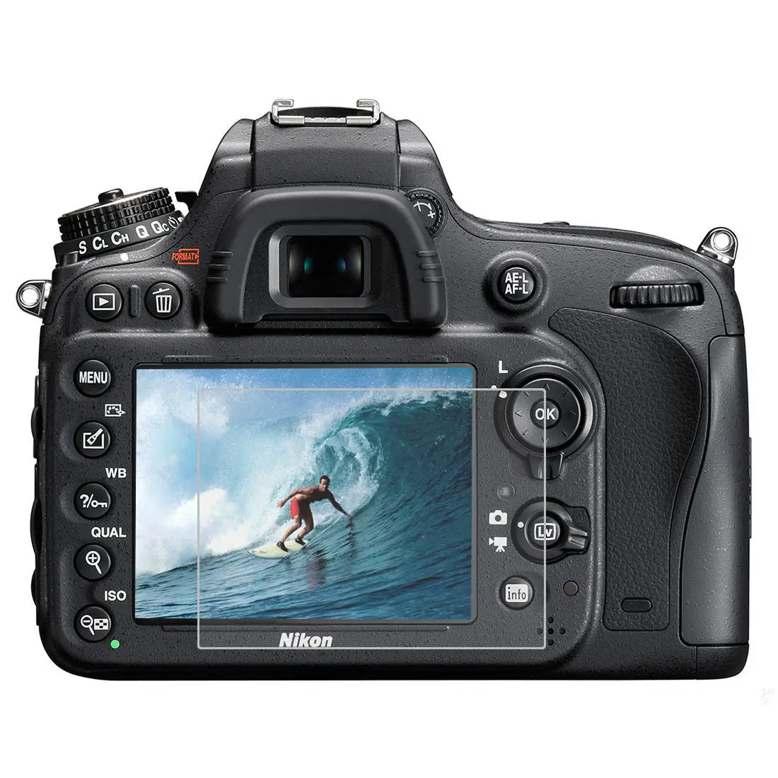 Твердое закаленное стекло 9H для защиты экрана камер Nikon D800/D600/D610/D7100/D7200/D750