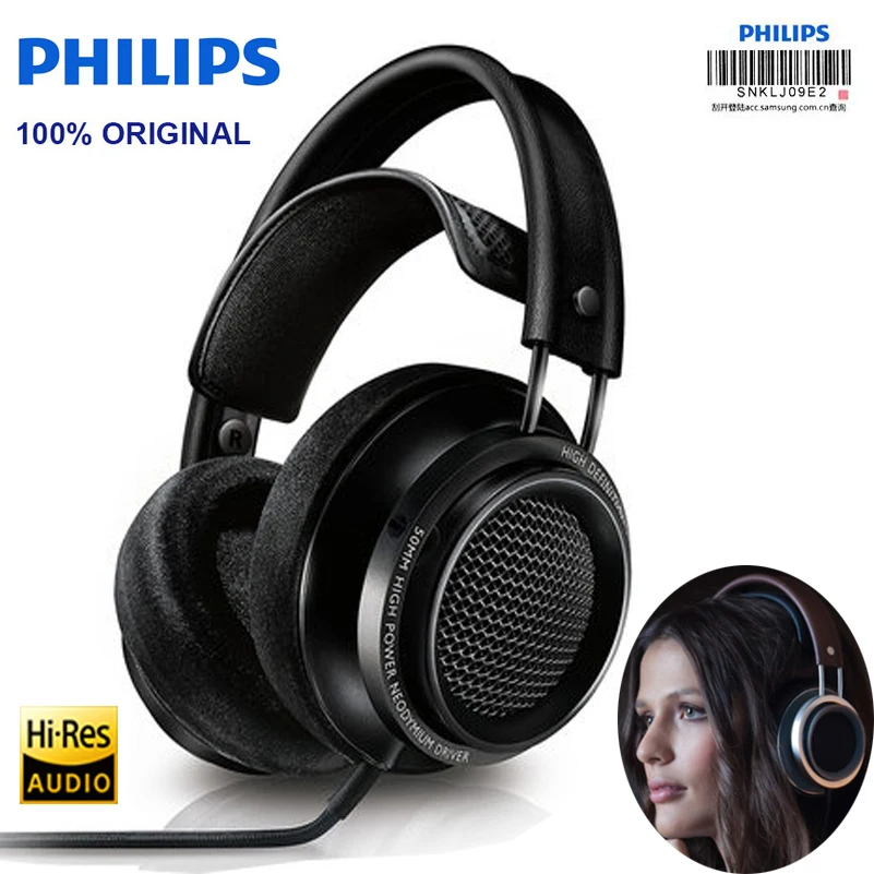 Philips гарнитура X2HR наушники Fidelio Hi-Fi 3 м длиной, проводной наушники для Xiaomi HUAWEI Iphone смартфона