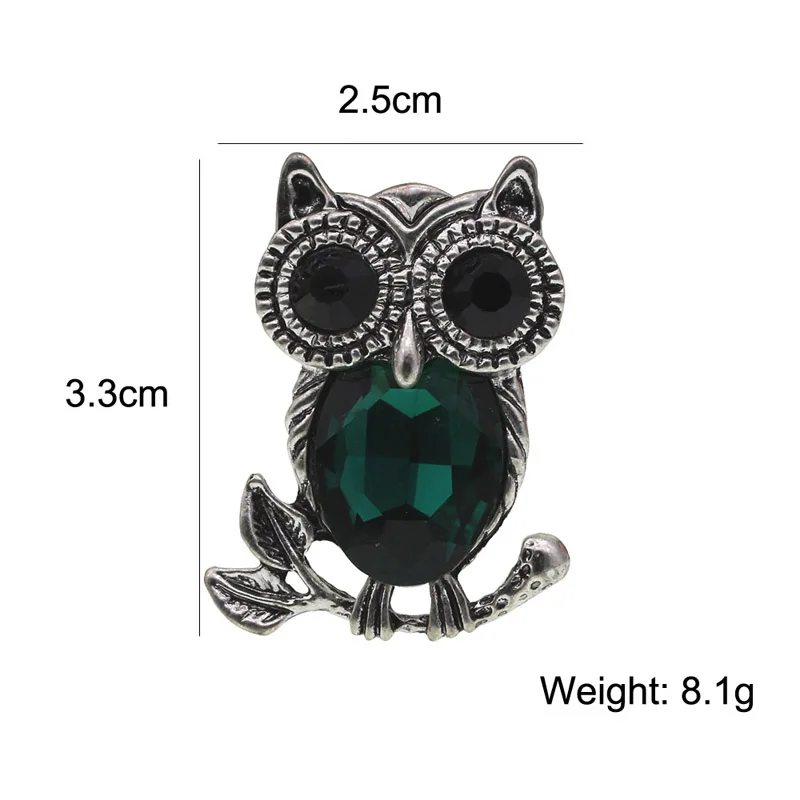 Фантазийные Изысканная Хрустальная Сова броши для женщин 2 Цвета стразы брошь