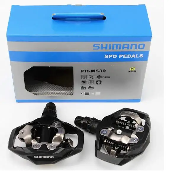 Shimano педали MTB PD-M530 Черный Горный велосипед XC Clipless велосипед SPD велосипедные педали Inc бутсы PD M530 для езды на велосипеде
