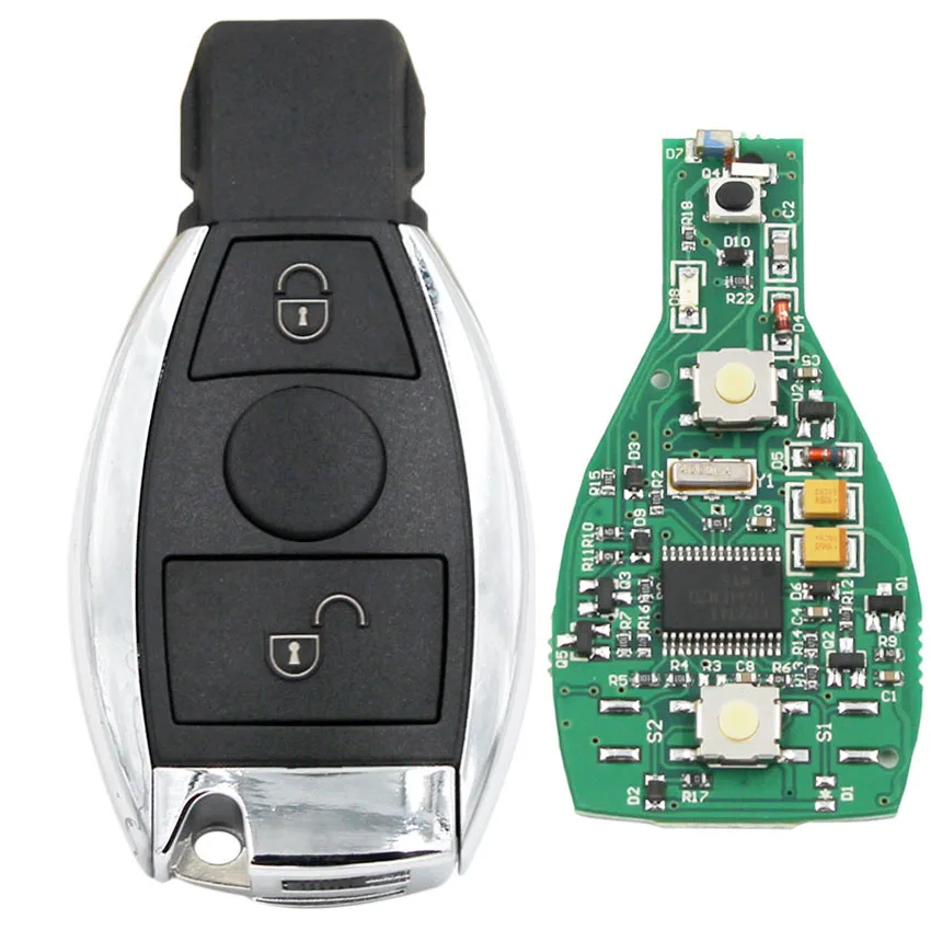 5PCS/LOT Smart Remote Car Key 2 Buttons 315MHz 433mhz for Mercedes-benz 2000+ support BGA/NEC with battery holder keyless entry |