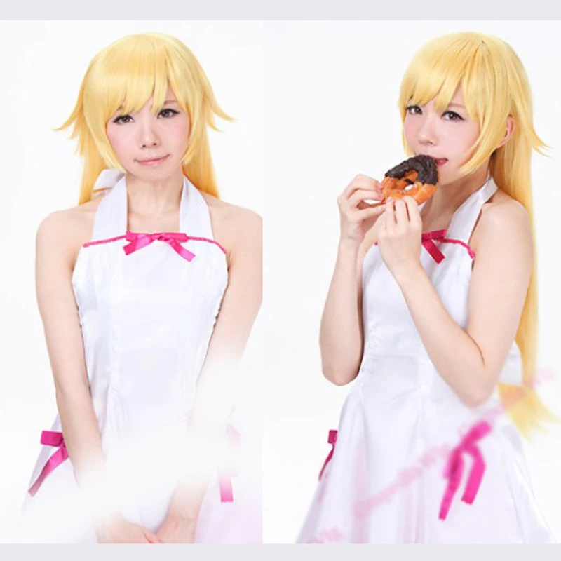 Длинные парики для косплея Oshino Shinobu 60 см + шапочка парика| |