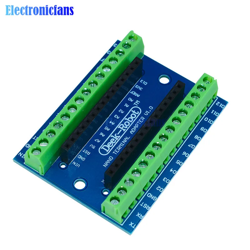 Стандартная плата адаптера терминала для Arduino Nano V3.0 AVR ATMEGA328P оригинальный модуль