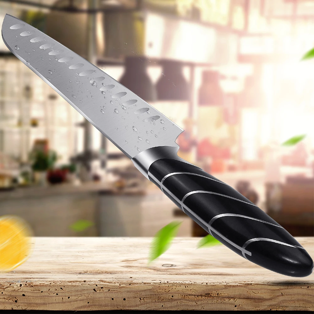 Кухня Ножи 7 &quotдюймов шеф-повара ножи сантоку нож для Разделки мяса 3Cr13 с высоким
