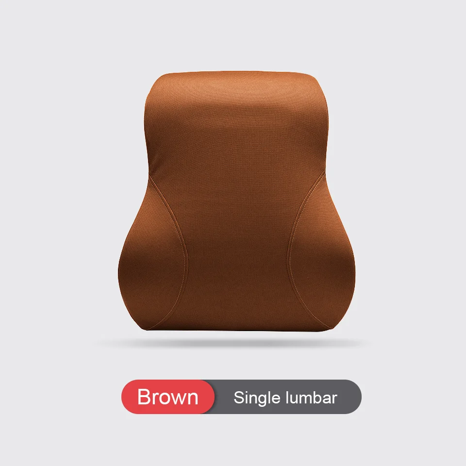 Brown lumbar support LOEN u-образная подушка для шеи с эффектом памяти поясничная поддержка для автомобиля подголовник массажная подушка дышащая износостойкая подушка для сиденья - Цвет: Brown lumbar support