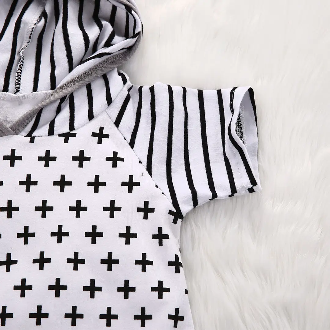 Детский комбинезон с капюшоном коротким рукавом|hooded romper|newborn babycute baby boy clothes |