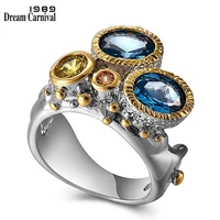 dreamcarnival 1989 infinity colors series women ring jaw design 2019 summer gorgeous shiny cubic zirconia jewelry hot wa11644