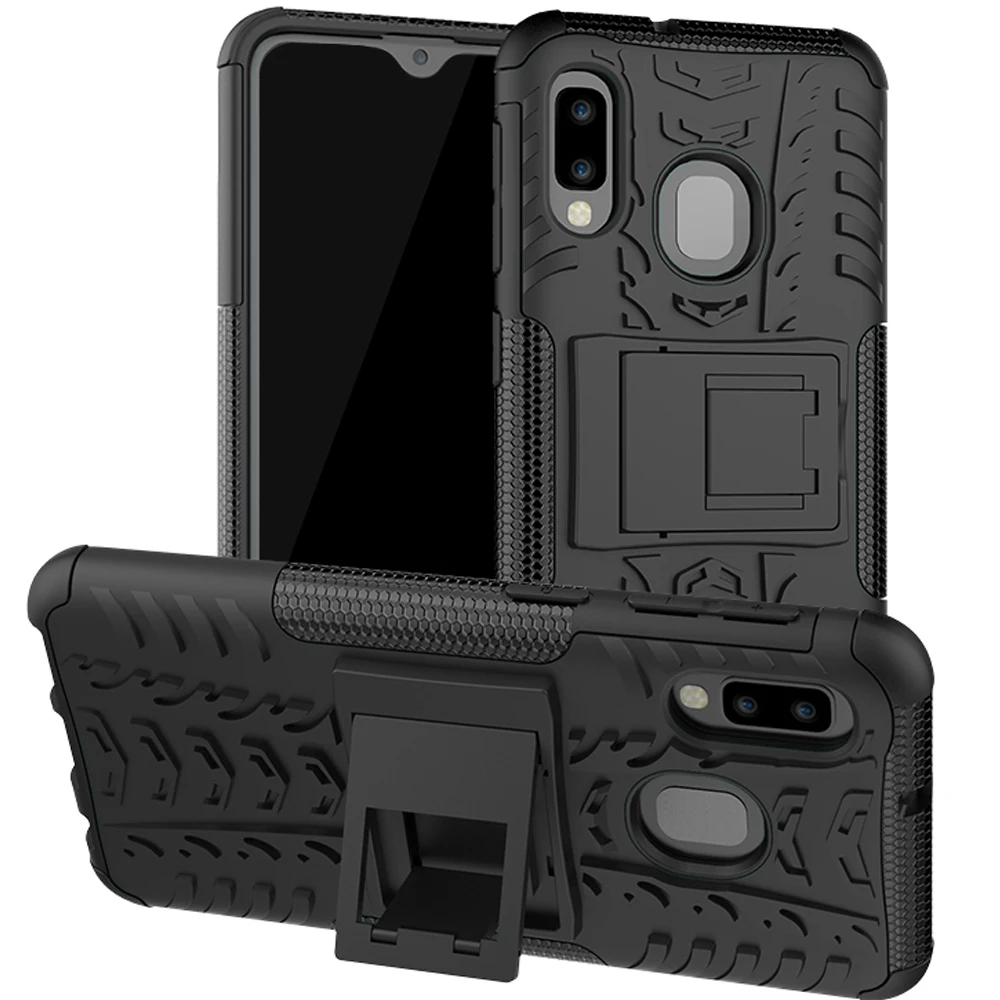 

For Samsung Galaxy A20E case a20e Anti-knock Heavy Duty Hard Armor Stand Cover Silicone Bumper Case For Samsung Galaxy A10E capa