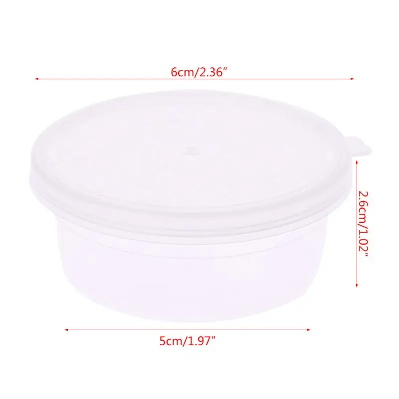 

6x5x2.6cm Slime Storage Container Foam Ball Storage Box Case Jars Pots With Lids For Plasticine Soft Clay Organizer 2018
