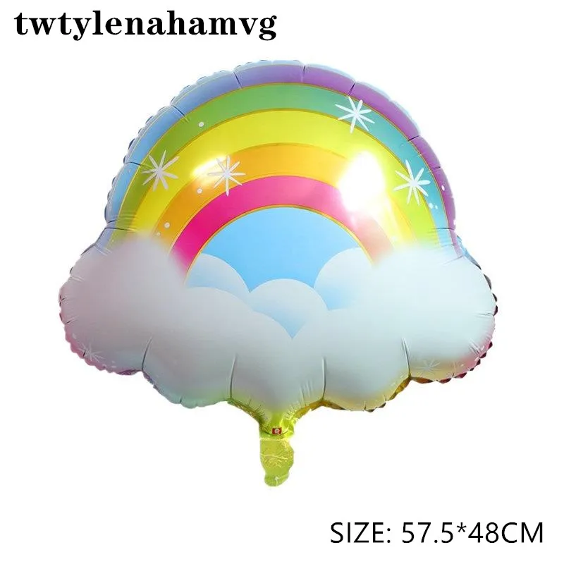 NEW beautiful rainbow cloud foil Ballon Birthday Party Wedding Accessories Decoration Helium Balloons sunshine boy girl toy - Цвет: 1