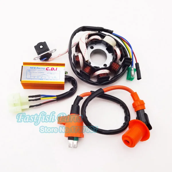 Магнитный статор гоночная катушка зажигания AC CDI коробка для GY6 125cc 150cc Скутер
