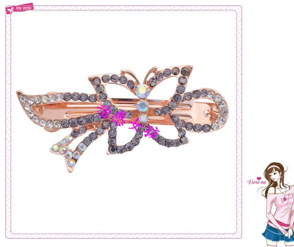 Crystal hair Accessory Hairpin Rhinestone Zircon Clip Pinch Cock Hair Pin Jewelry headwear | Украшения и аксессуары