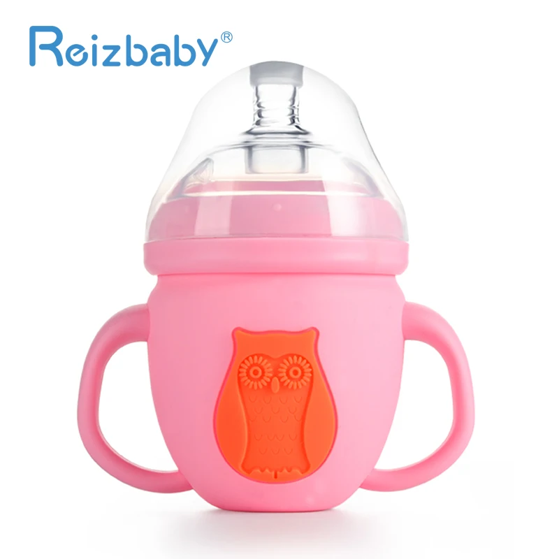 Reizbaby детская бутылки ручка Соска Силиконовая Защитная крышка младенческой