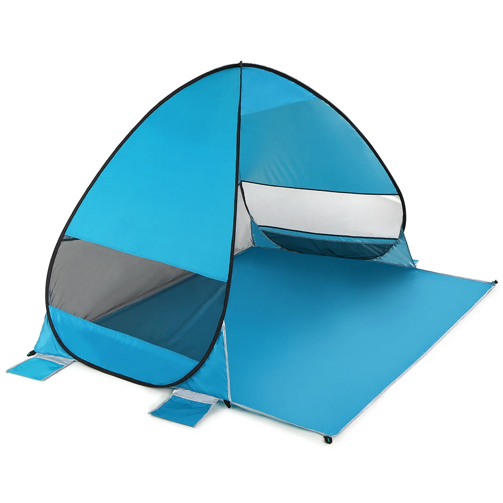 Автоматическая выдвижная Пляжная палатка Cabana Portable UPF 50 + навес от солнца для