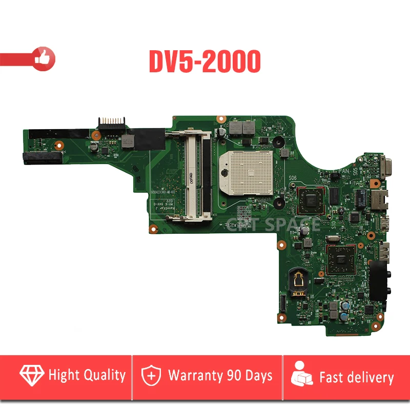 YTAI материнская плата для ноутбука hp Pavilion DV5 DV5-2000 6050A2313401-MB-A03 socket S1, оригинальная полностью протестированная материнская плата