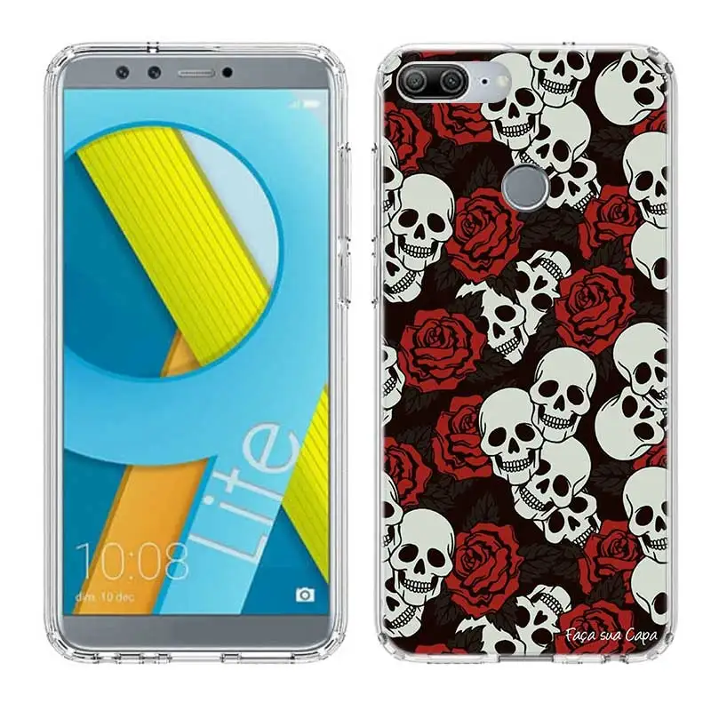 Neon Skull Soft TPU Print Hull Case For Huawei Honor 8X MAX 8 9 10 lite 7 7X 6X V9 Play V20 Frosted Fundas Cover |