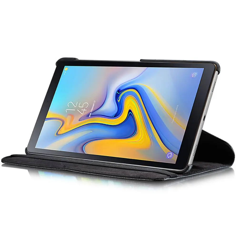 360 Вращающийся чехол для samsung Galaxy Tab A A2 10,5 дюймов планшет SM-T590 SM-T595 Чехол-книжка кожаный чехол-подставка с ручкой+ Защитная пленка на экран