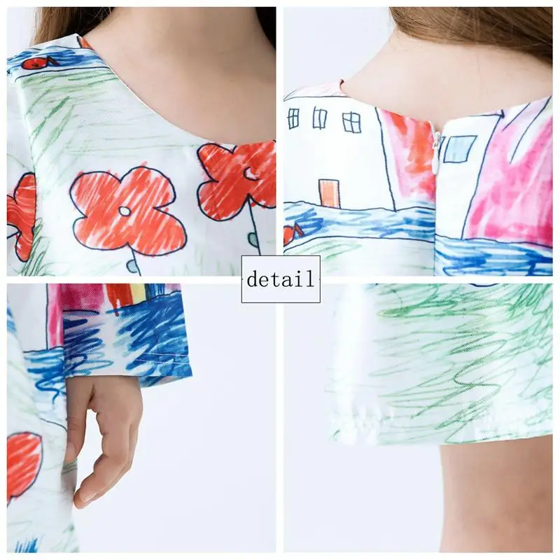 Платье для девочек зимняя детская одежда платье с рисунками принцесс на праздник