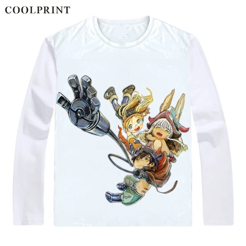 Мужская футболка Coolprint с изображением кролика Nanachi сделанная в бездне Meido in Abisu