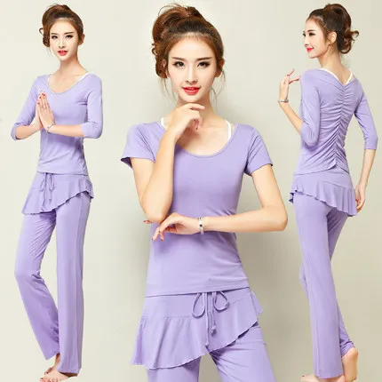 3 шт./компл. 2018 Женская одежда для йоги дышащая спортивная танцевальные костюмы