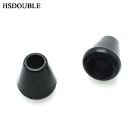 100pcspack zipper pull ends bell stopper without lid cord lock plastic black hole size5 7mm