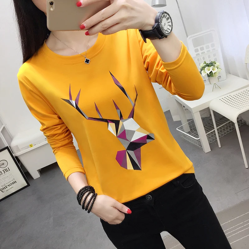 AOSSVIAO Chemise Femme Manche Longue футболка с длинным рукавом Женская 2021 Повседневная
