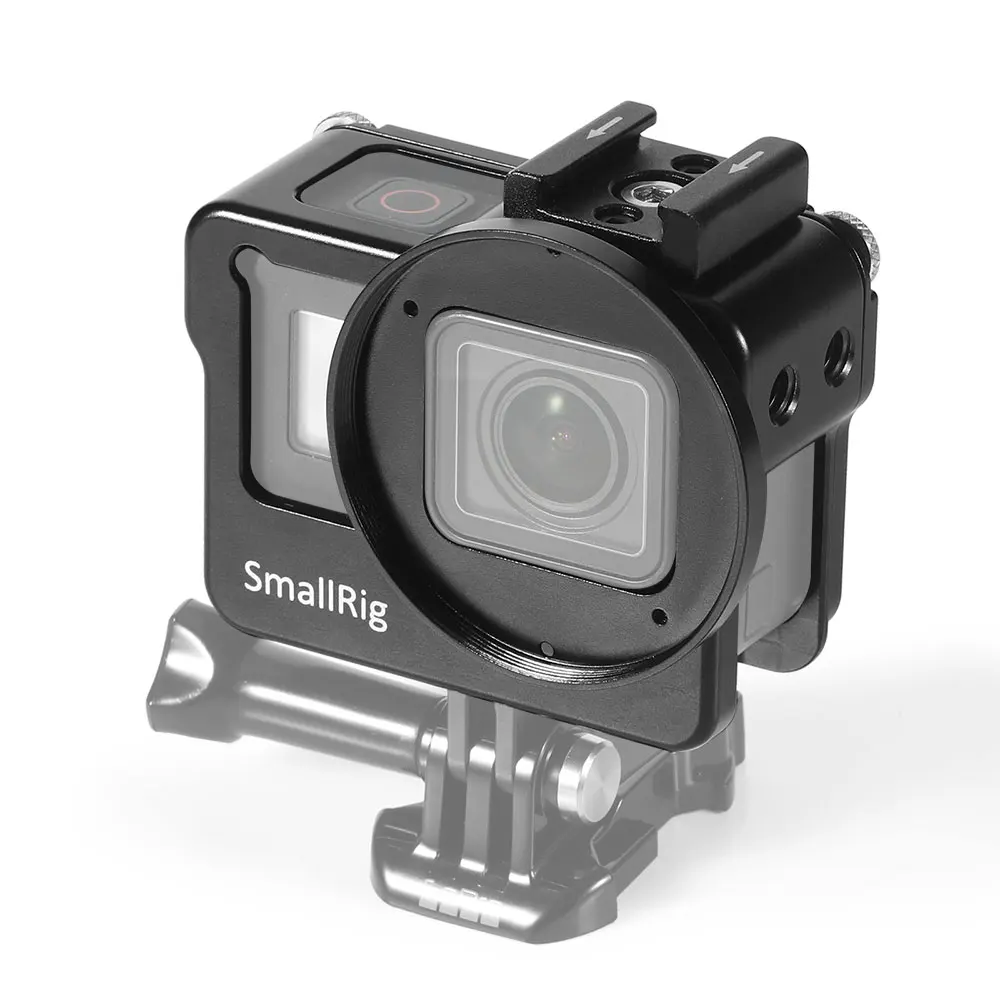 Камера для видеосъемки SmallRig черная клетка GoPro HERO7/6/5 с адаптером Gopro mic крепление