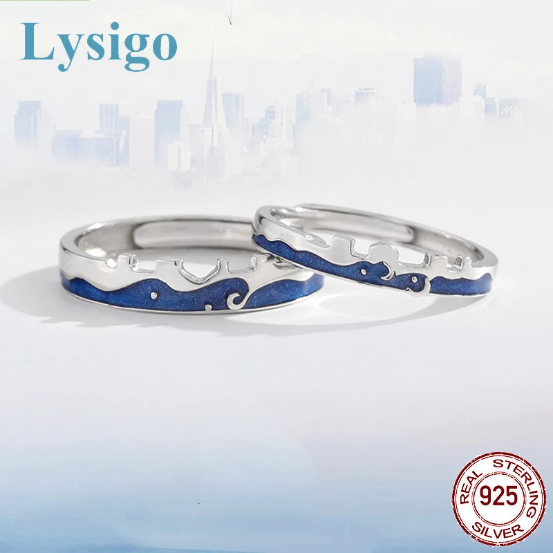 Lysigo Blue Sky Mansion City Allure кольца для влюбленных женщин богемное обручальное