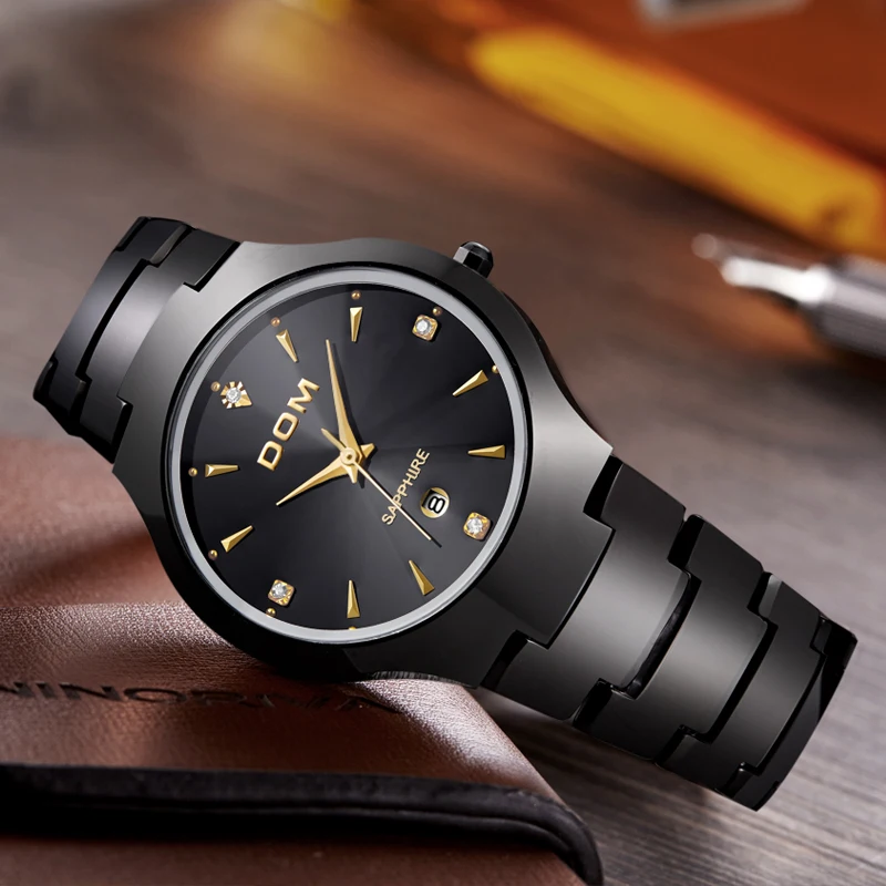 DOM Мужские Часы Лучший Бренд Класса Люкс Кварцевые Мода Марка Стали Вольфрама