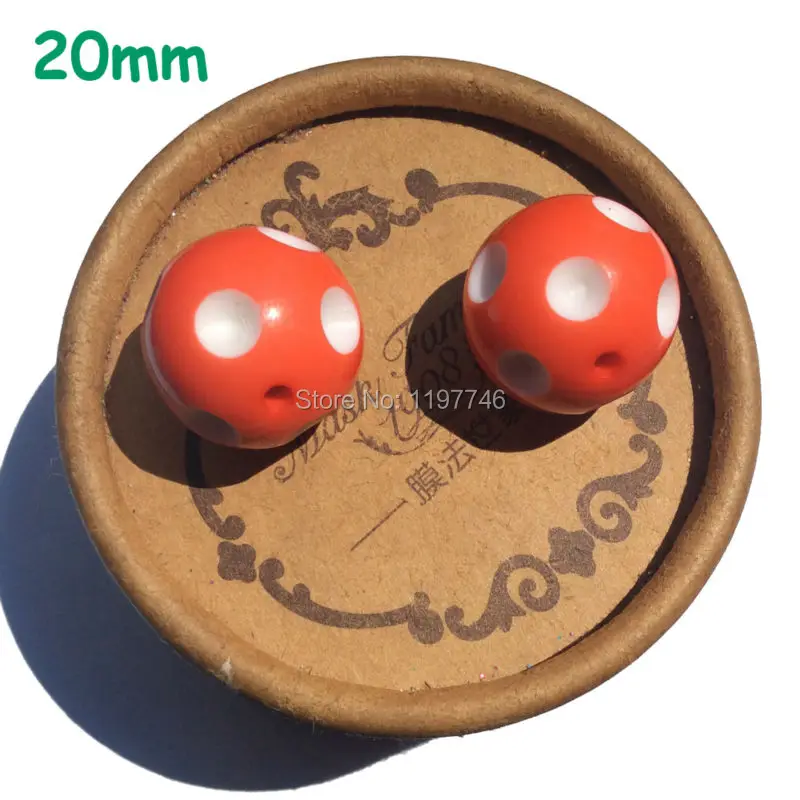 Бусины детские круглые в горошек 20 мм 100 шт.|polka dot beads|beads for girlsbeads beads |