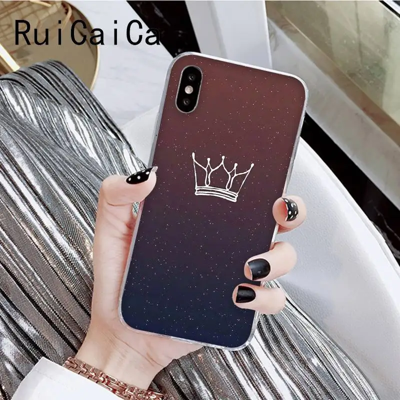 RuiCaiCa Queen Корона так здорово с милым рисунком эстетическое чехол для телефона iPhone8