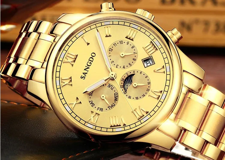 Мужские многофункциональные механические наручные часы с сапфировым стеклом 42