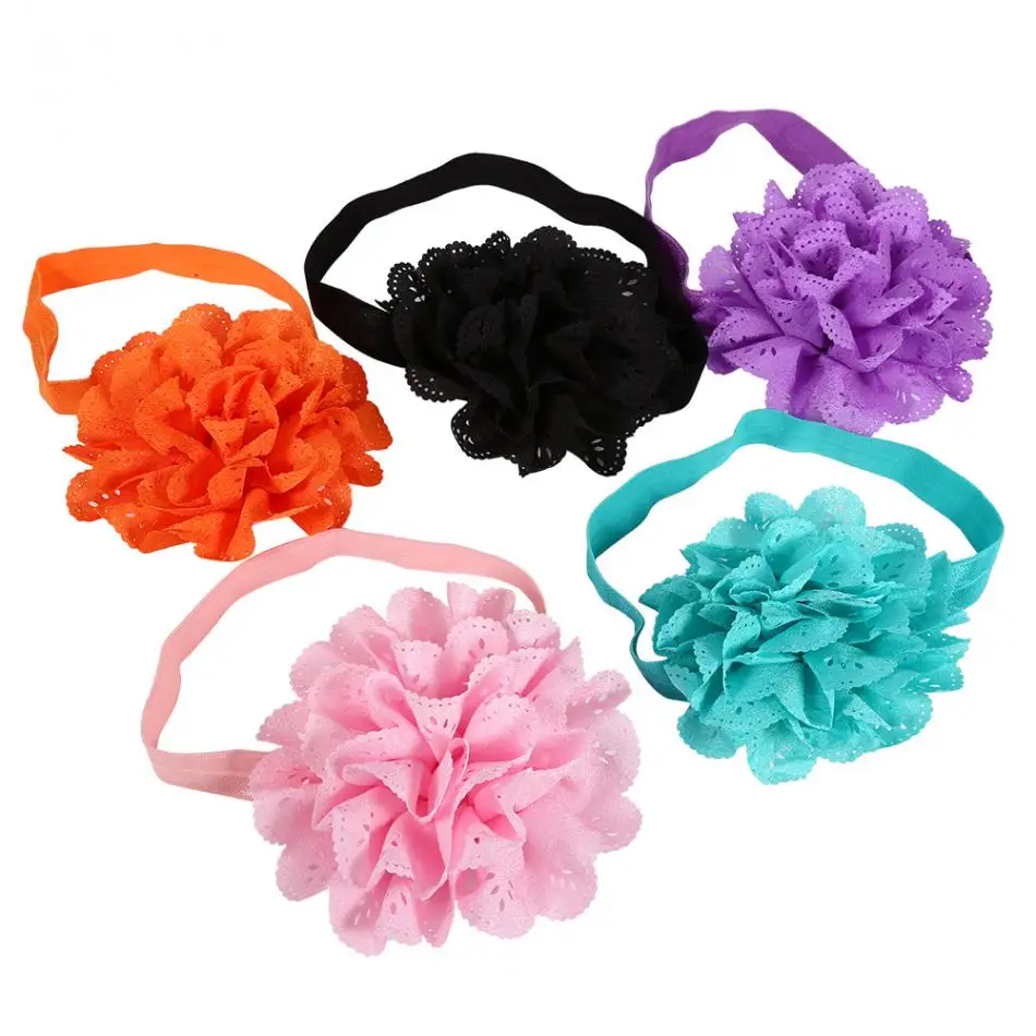 10 шт./упак. повязка на голову с цветочным узором для маленьких девочек милые