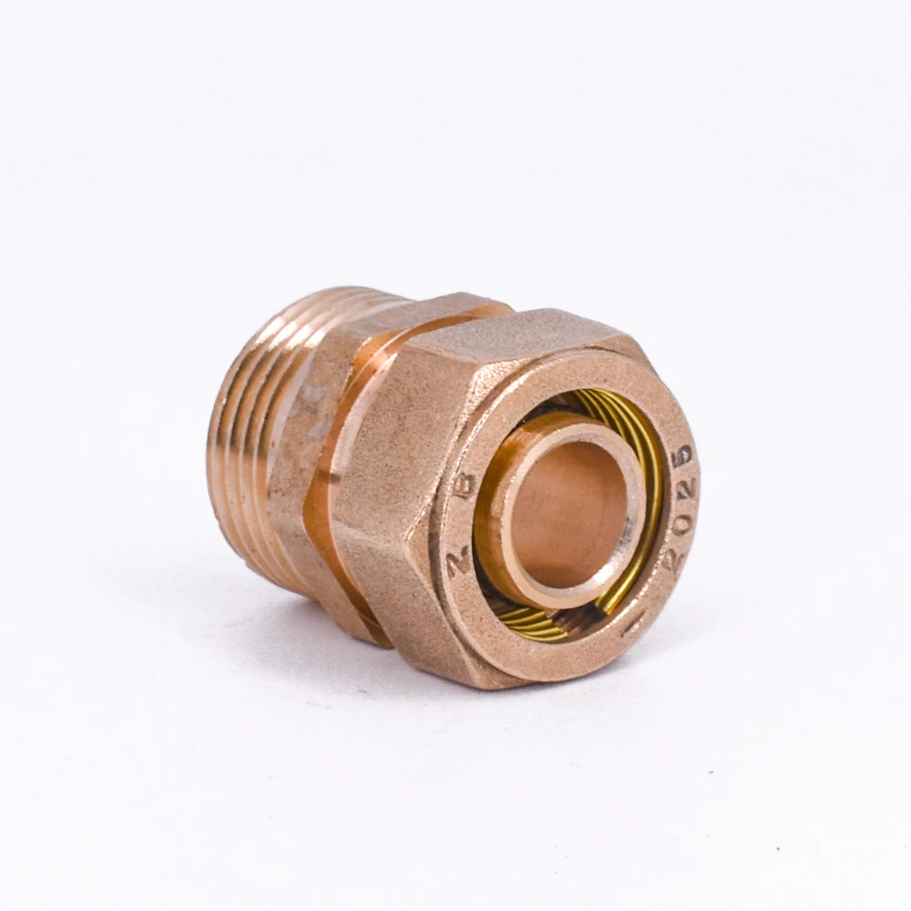 

DN25 1" BSP Male Fit 20/25mm ID/OD PEX-AL-PEX Tube Brass Pipe Fitting Coupling Connector Adapter