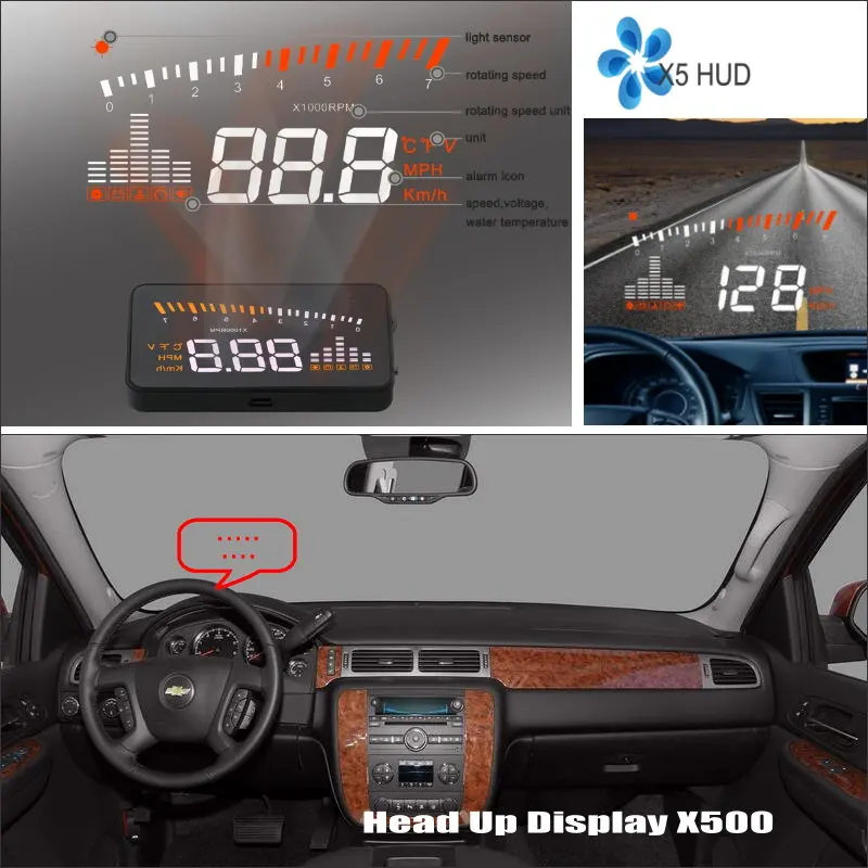 For Chevrolet Avalanche/Aveo/Captiva/Cobalt/Equinox Car Head Up Display AUTO HUD OBD Driving Screen Projector Windshield