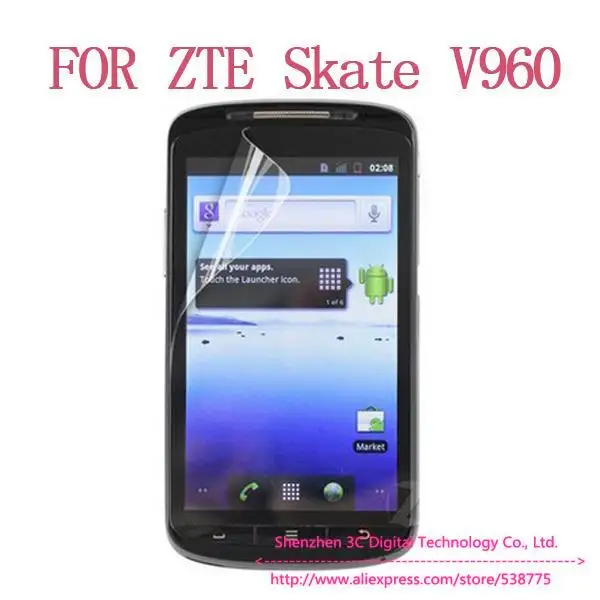Clear Screen Protector protective film For ZTE Skate V960 with retail Package Free shipping | Мобильные телефоны и
