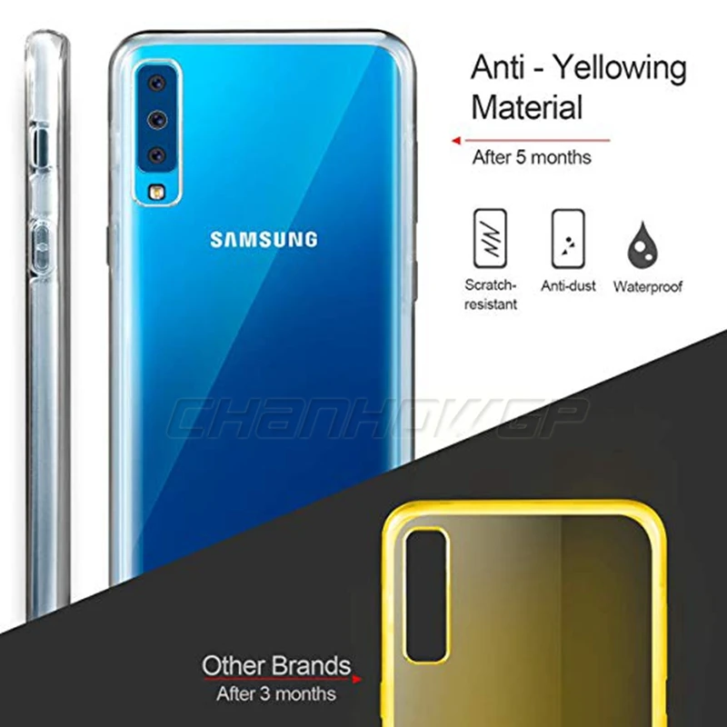 Двойной силиконовый чехол из ТПУ для Samsung Galaxy A7 A9 2018 S10 Plus S10E S6 S7 Edge S8 S9 J7 J5 J3 2017 A5 Note 8