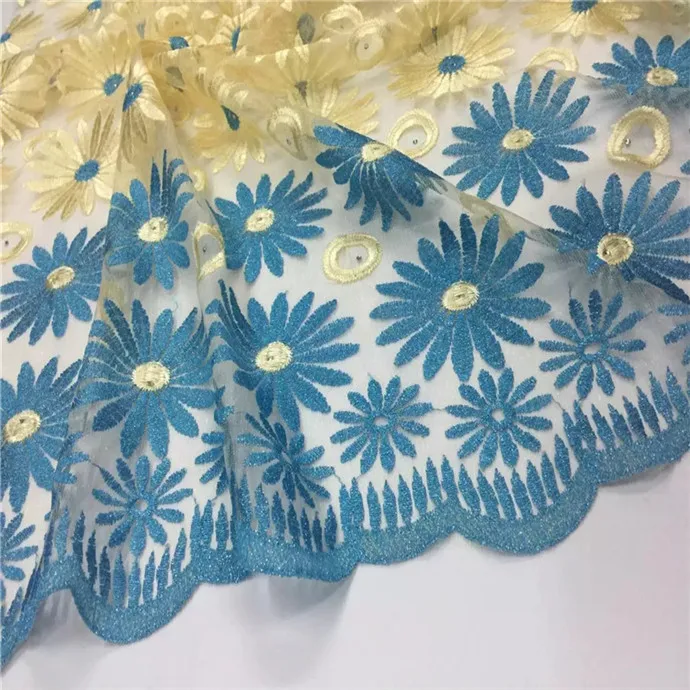 

African Lace Fabric 2017 Women Fashion Beautiful White High Quality net lace Embroidery French Tulle Lace For Wedding