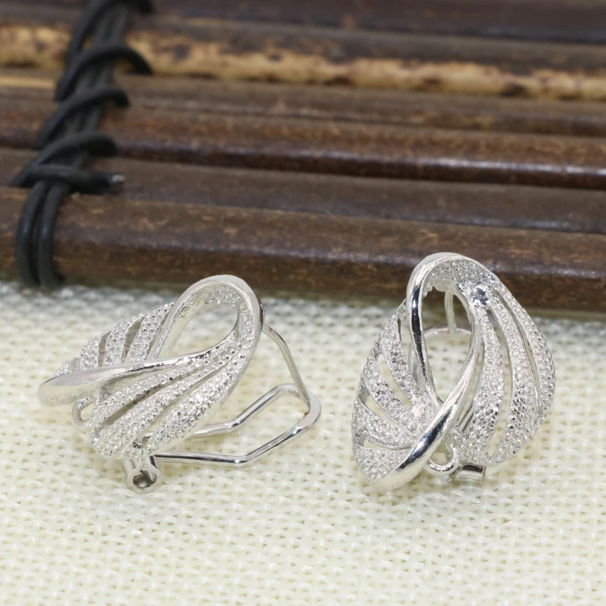 Wholesale Price Bohemia Style 16*20mm Exquisite Stud Earrings for Women Frost Matte Silver-color One Pair Elegant Jewelry B2839 | Украшения