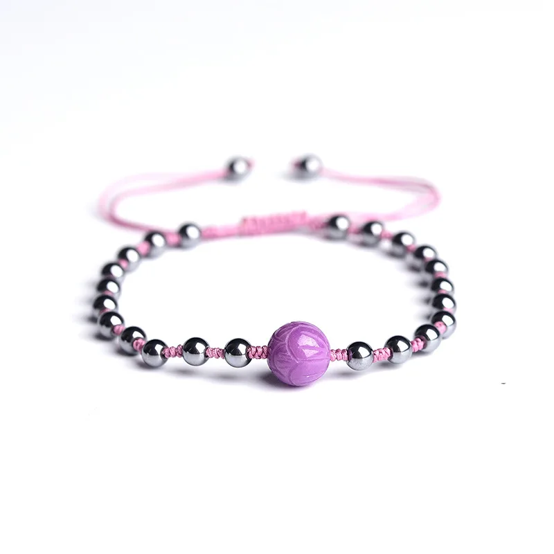 Прямая поставка браслеты из натурального камня Terahertz фиолетовый браслет