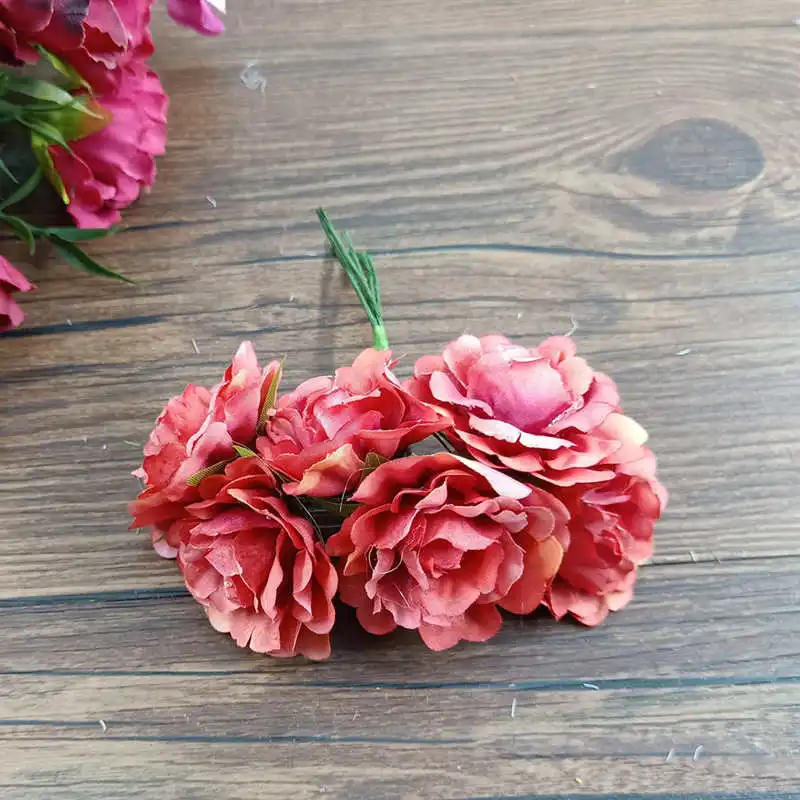 Цветущий rosas 6 шт simulacao DE tecido da festa casamento sapatos acessorios chapeu flor seda casa decoracao quarto | Дом и сад